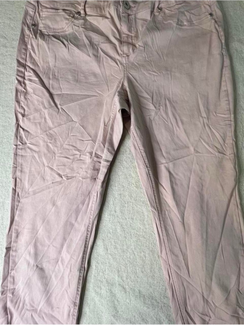 Women's Slim Straight Pants in Light Mauve